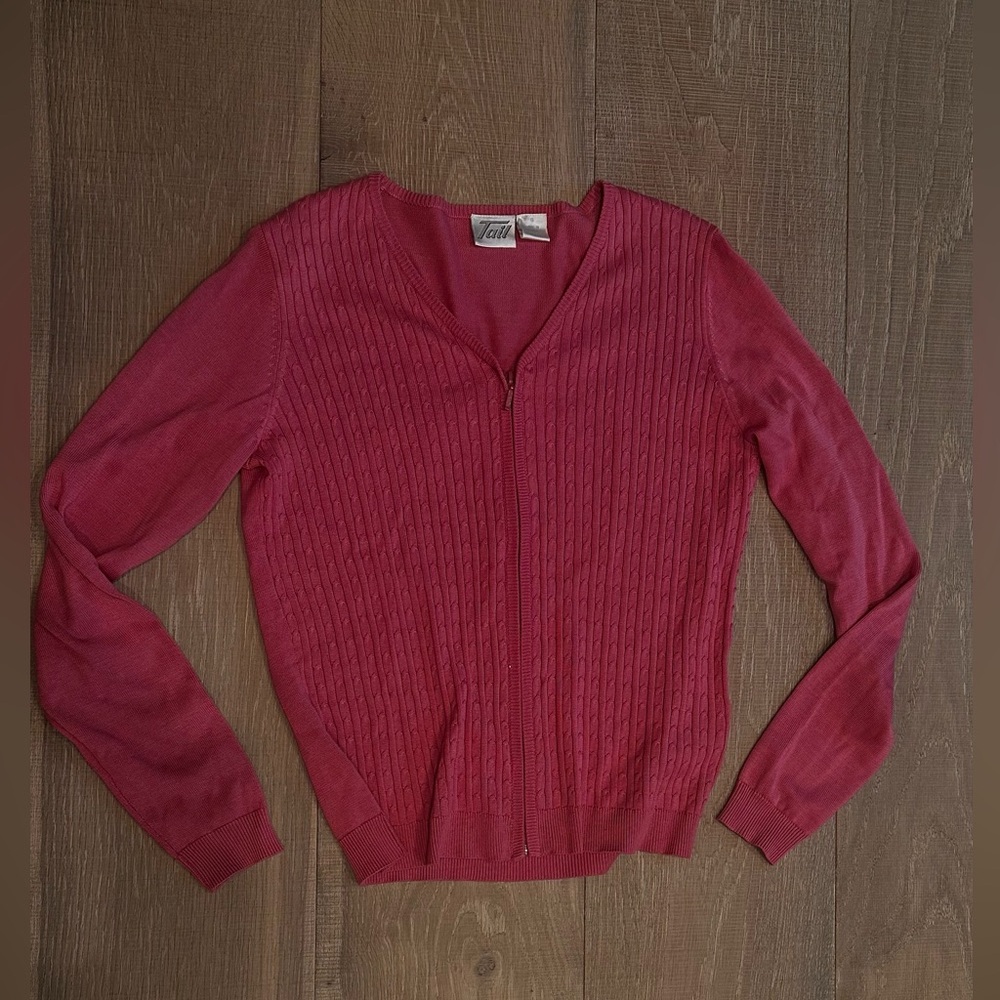 Tail Women's Vibrant Red Zipper Cardigan